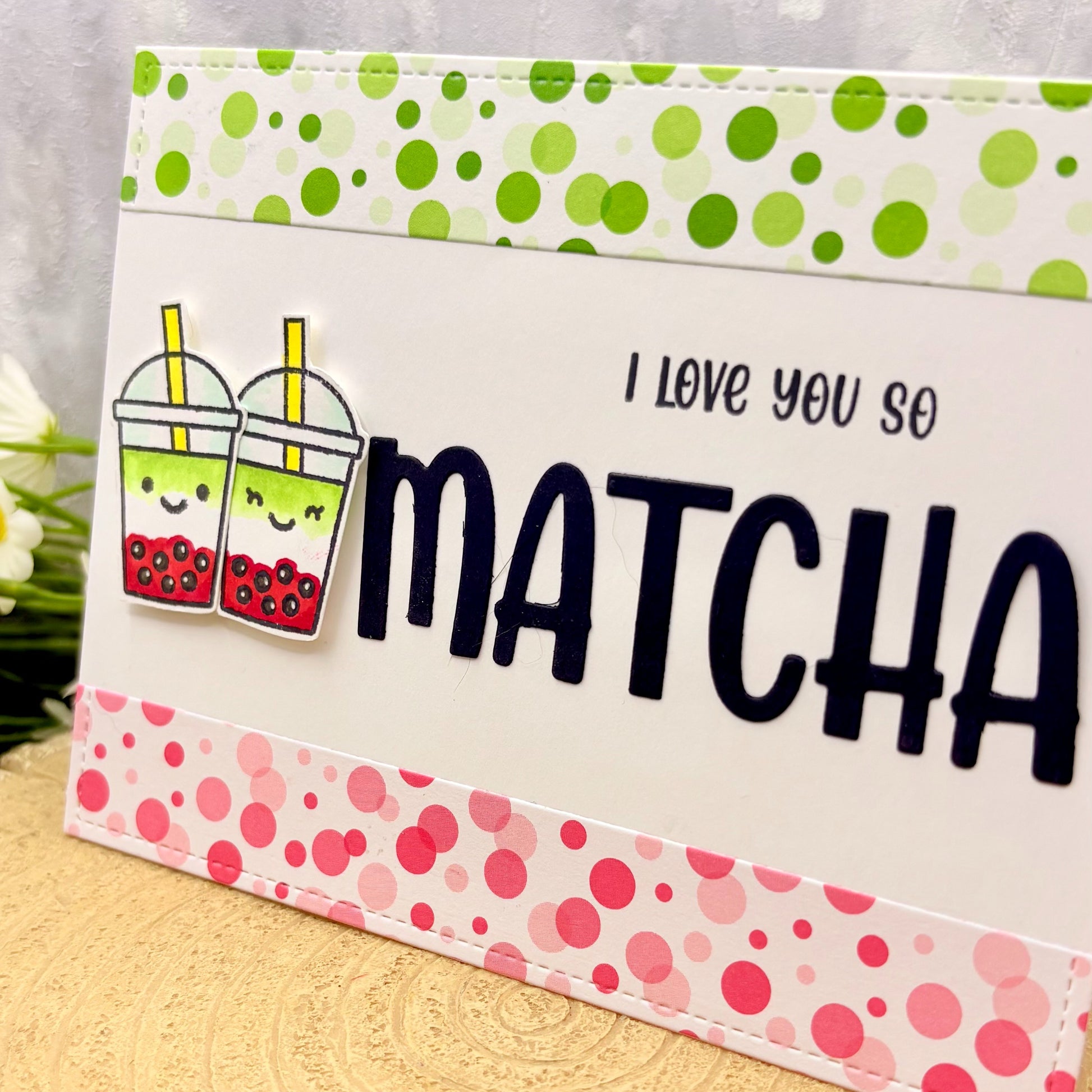 Love You So Matcha Handmade Card-2