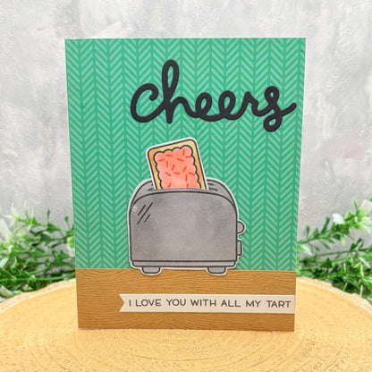 Love You With All My Tart Funny Handmade Card
