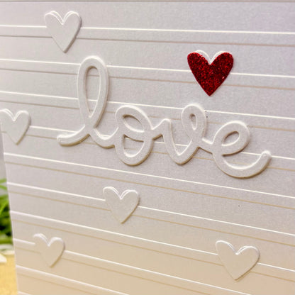 Love & Red Heart Handmade Card-2