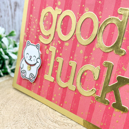 Lucky Money Cat Chinese New Year Good Luck Handmade Card-2
