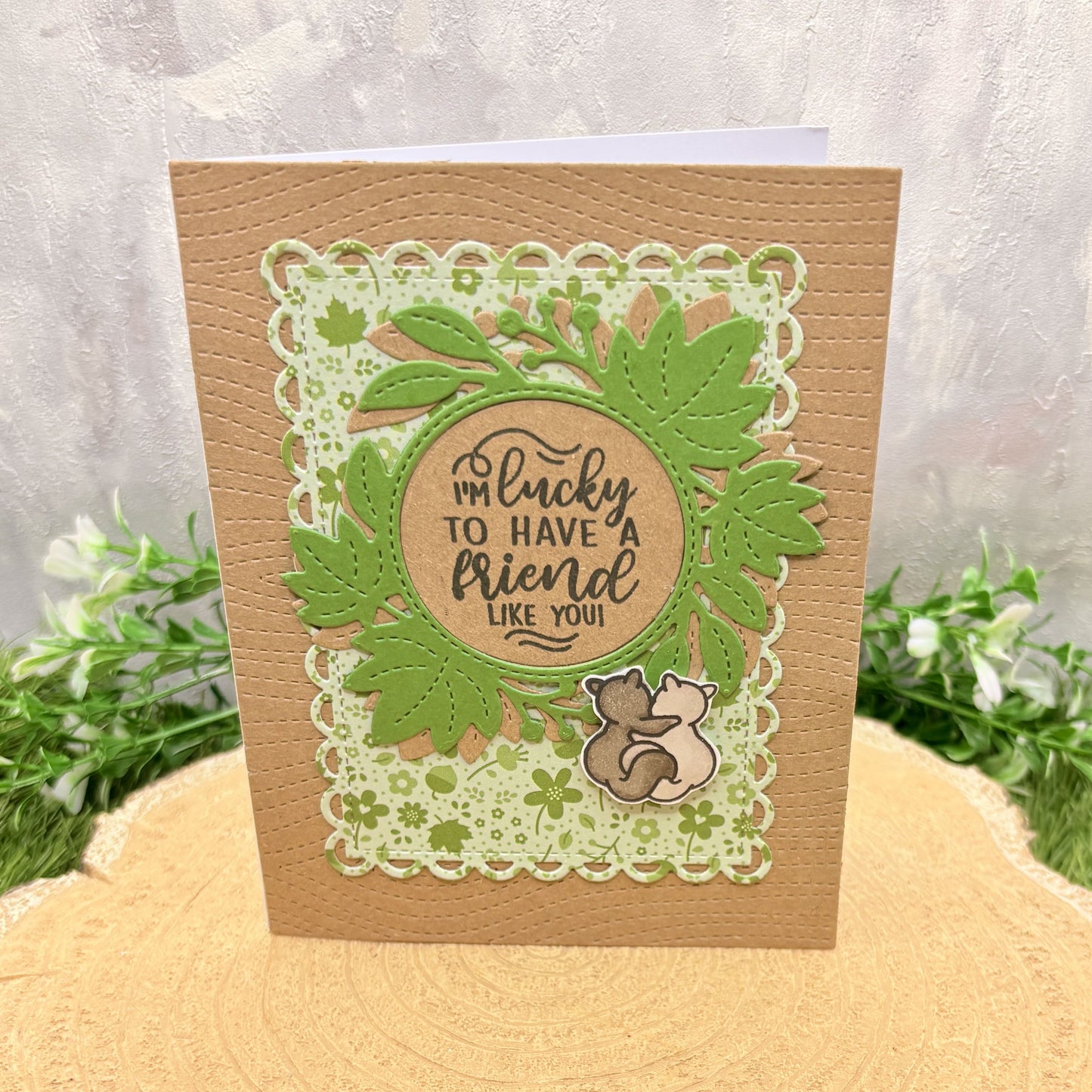 Lucky To Have A Friend Like You Handmade Card-1