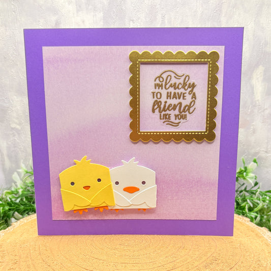 Lucky To Have You As A Friend Handmade Card
