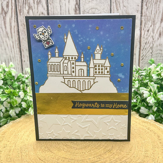 Magical Castle Silhouette Handmade Character Themed Card