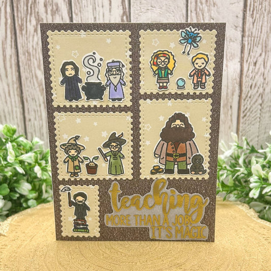 Magical Teachers Handmade Character Themed Card