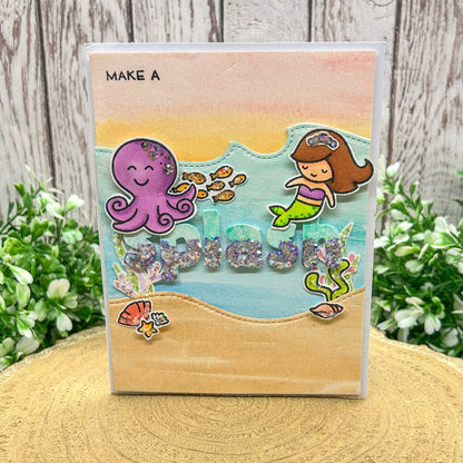 Make A Splash Mermaid & Octopus Handmade Card
