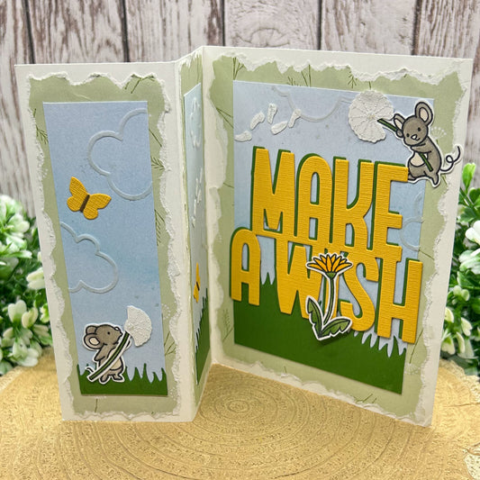 Make A Wish! Standing Handmade Birthday Card