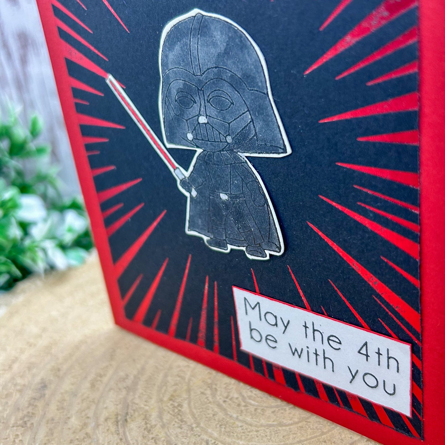 May The 4th Be With You Darth Vader Star Wars Handmade Card-2