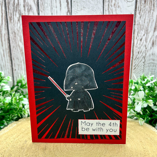 May The 4th Be With You Darth Vader Star Wars Handmade Card