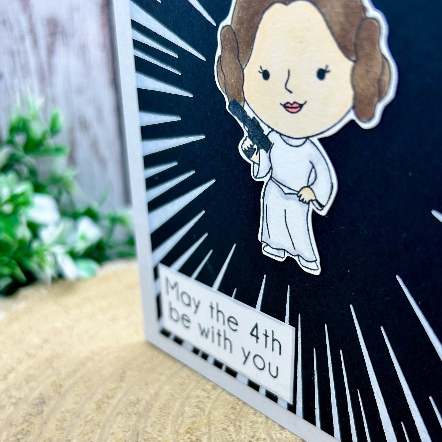May The 4th Be With You Princess Leia Star Wars Handmade Card-2