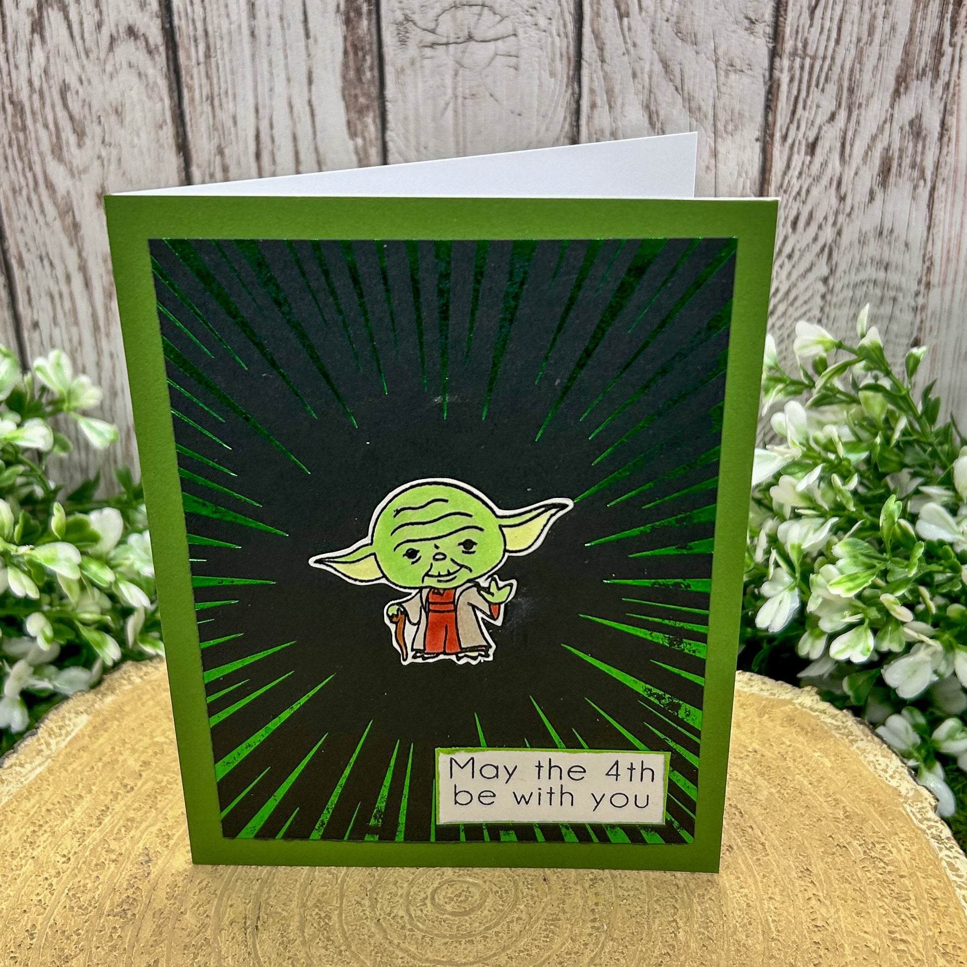 May The 4th Be With You Star Wars Yoda Handmade Card-1
