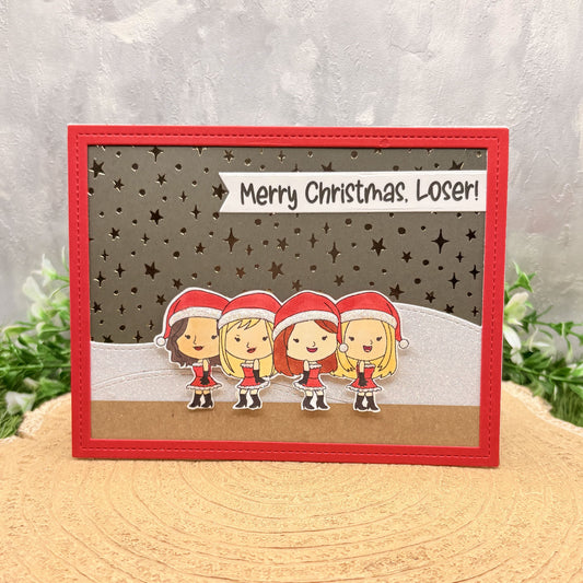 Mean Girls Merry Christmas Loser Handmade Character Card
