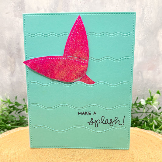 Mermaid Tail Make A Splash Handmade Card