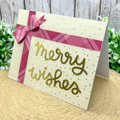 Merry Wishes Handmade Christmas Card-1