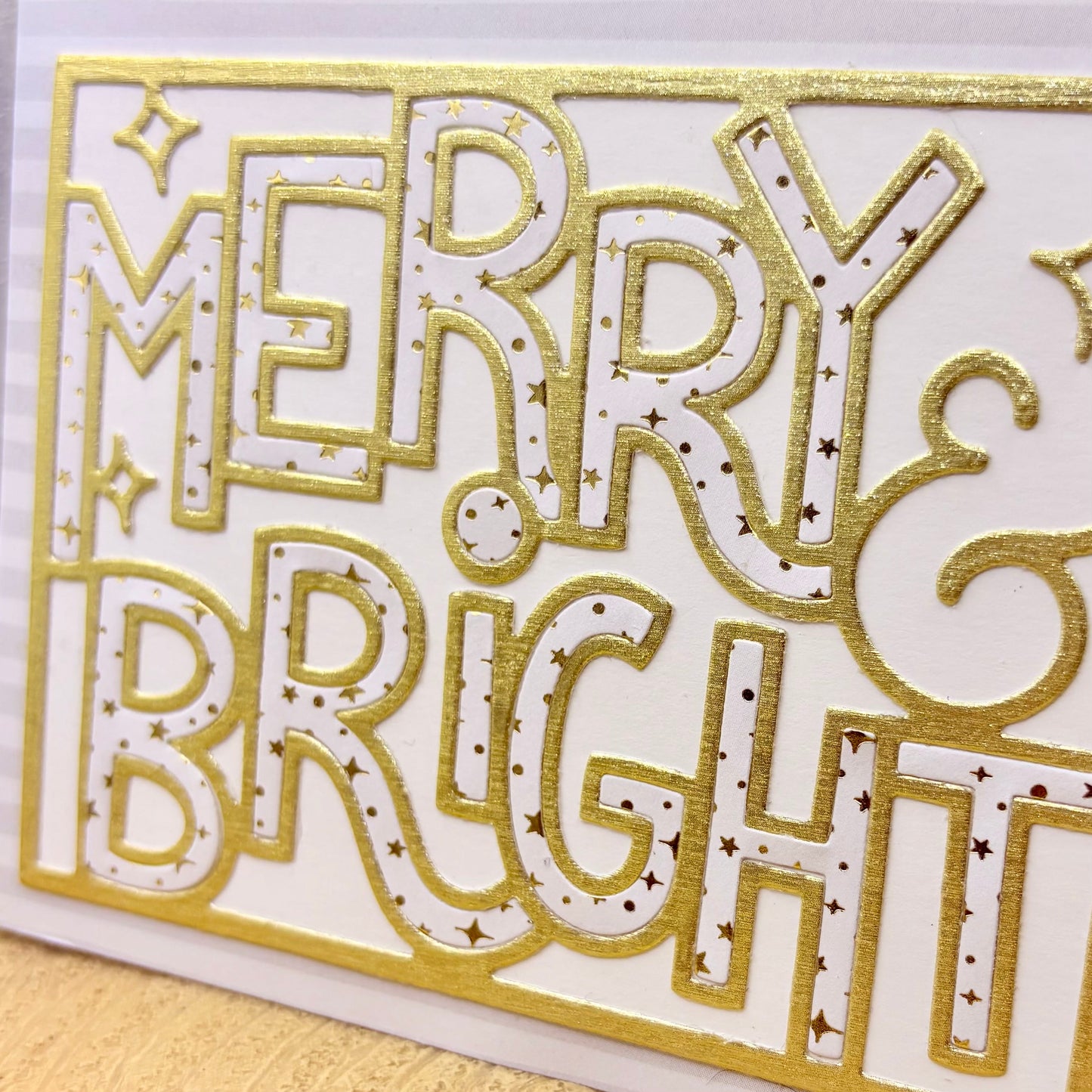Merry & Bright Letters Handmade Christmas Card-2