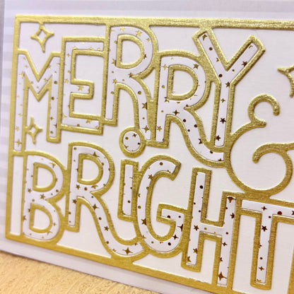 Merry & Bright Letters Handmade Christmas Card-2