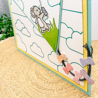 Mice & Kite Carefree Day Handmade Birthday Card-2