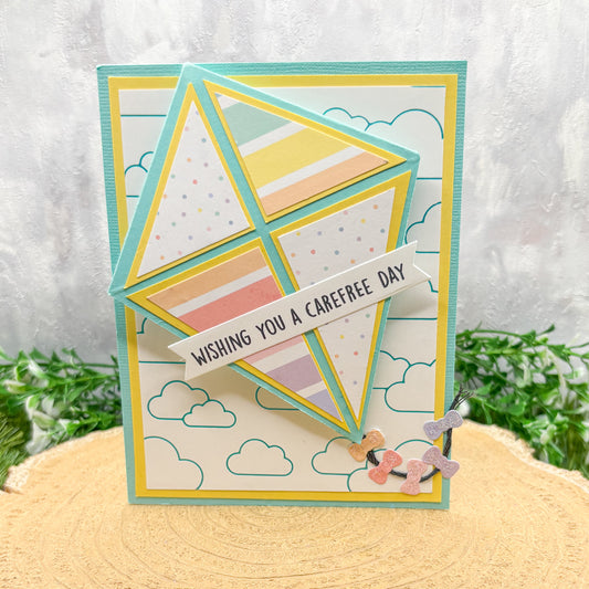 Mice & Kite Carefree Day Handmade Birthday Card