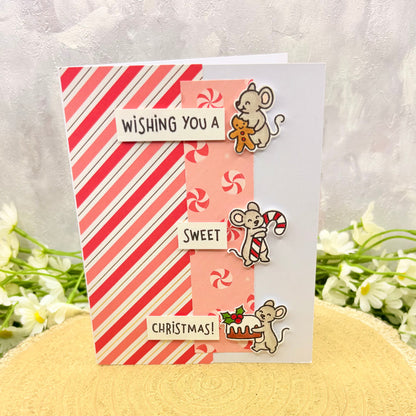 Mice & Sweet Treats Handmade Christmas Card-1