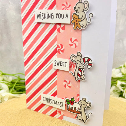 Mice & Sweet Treats Handmade Christmas Card-2
