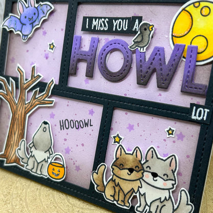 Miss You A Howl Lot Handmade Card-2