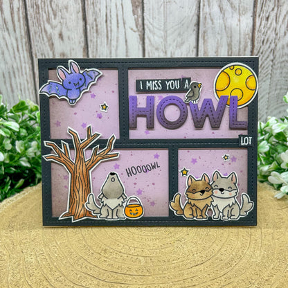 Miss You A Howl Lot Handmade Card