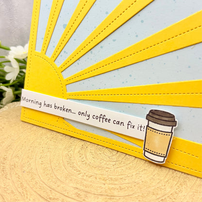 Morning Coffee Pun Handmade Card-2