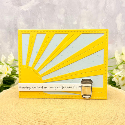 Morning Coffee Pun Handmade Card