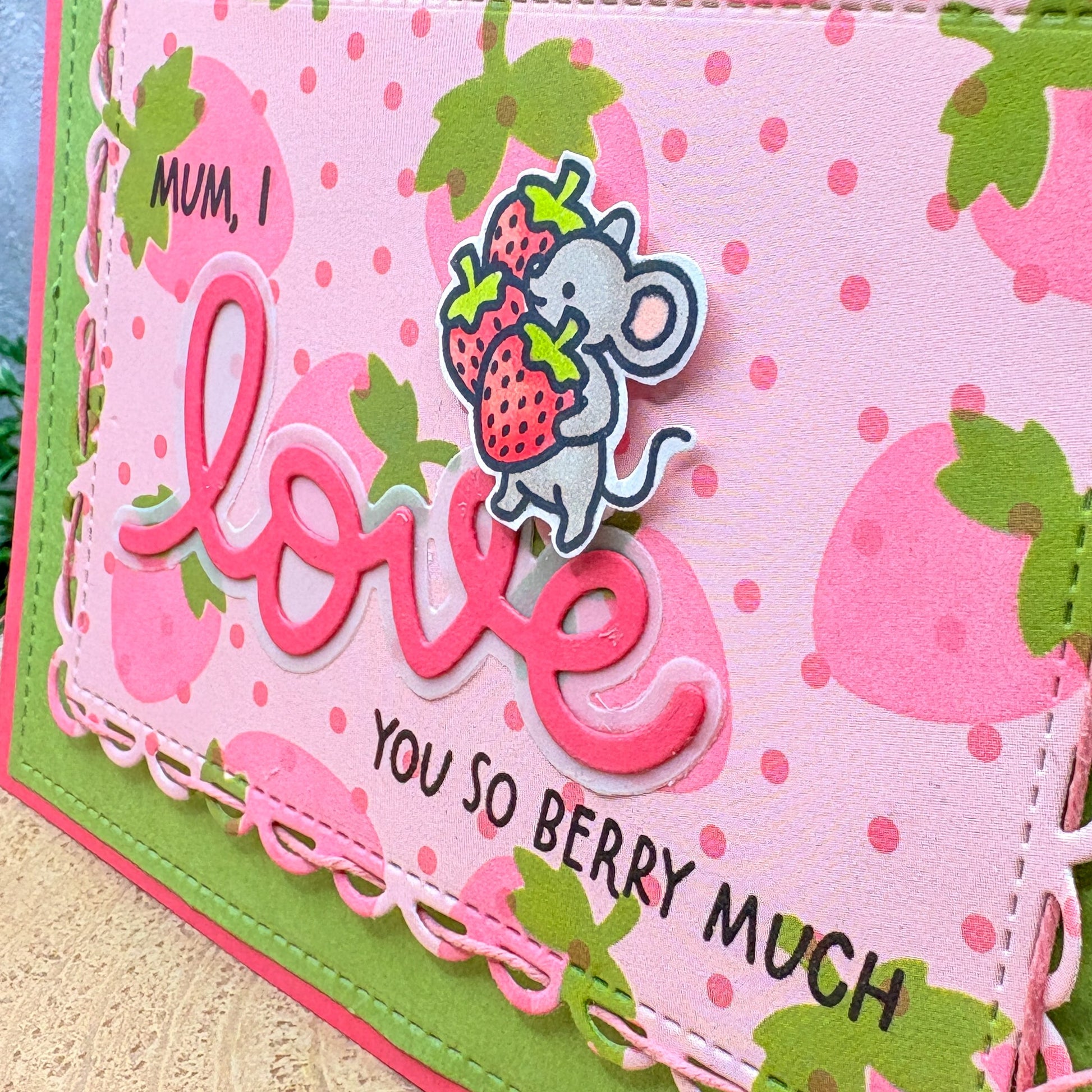 Mum Love You Berry Much Handmade Mother's Day Card-2