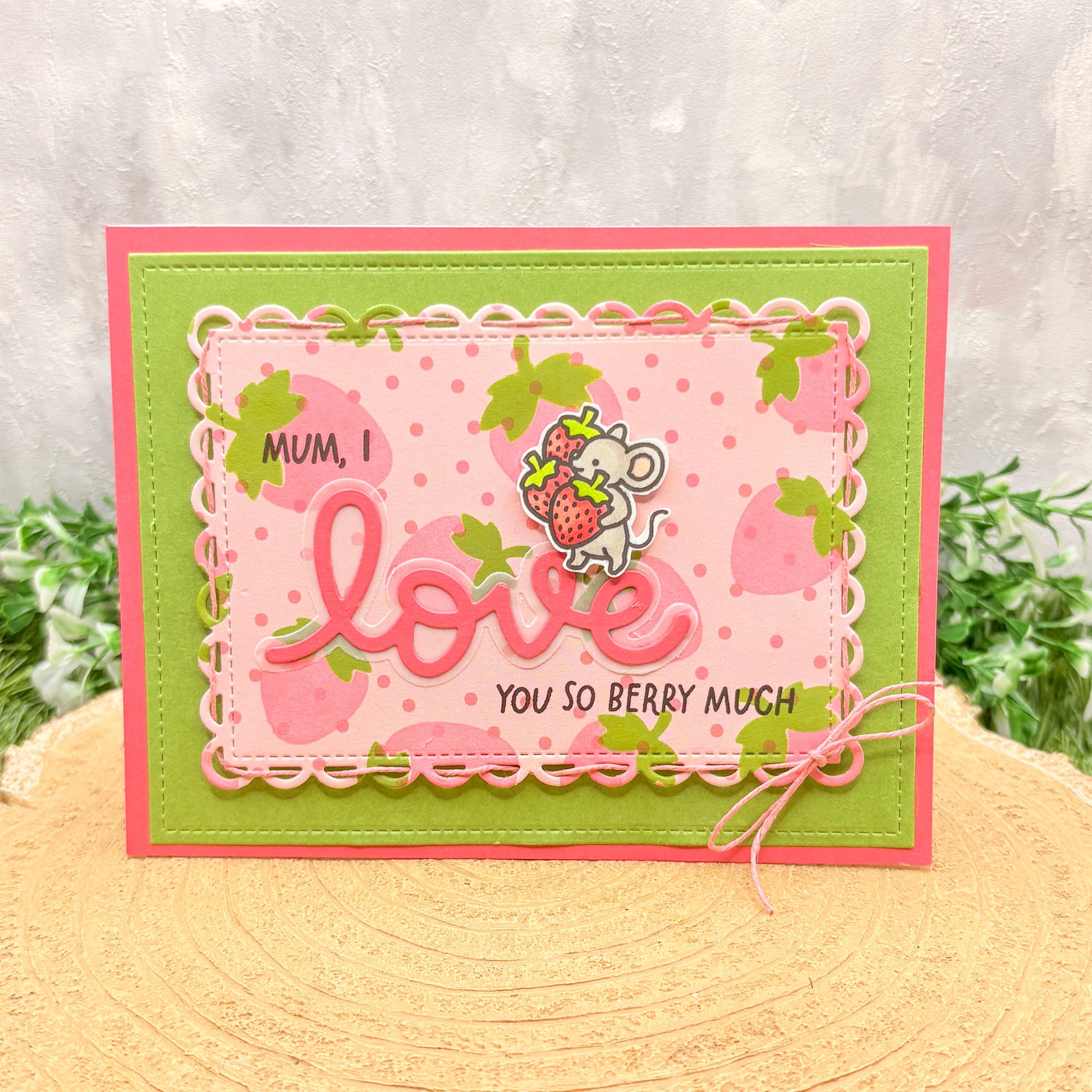 Mum Love You Berry Much Handmade Mother's Day Card