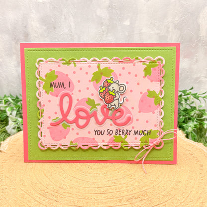 Mum Love You Berry Much Handmade Mother's Day Card