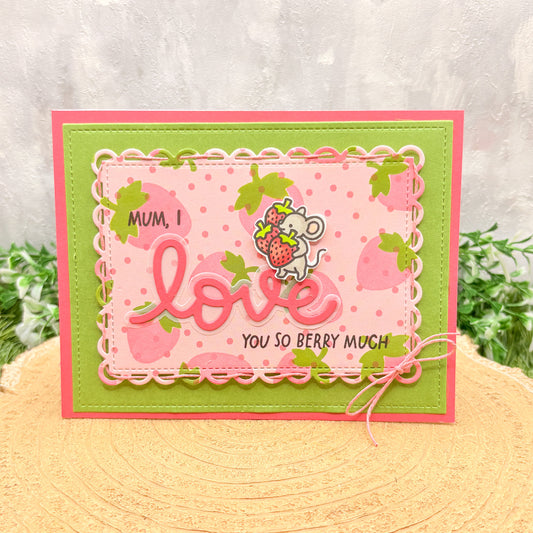 Mum Love You Berry Much Handmade Mother's Day Card