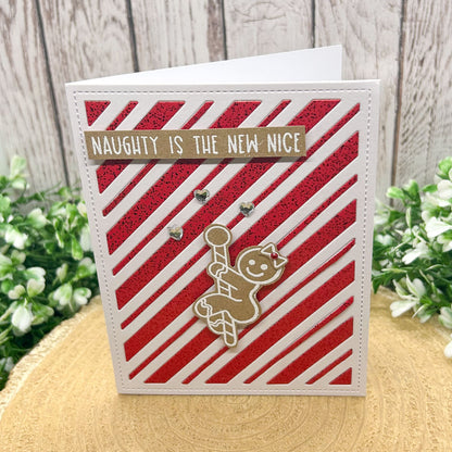 Naughty Is The New Nice Gingerbread Rude Handmade Christmas Card-1