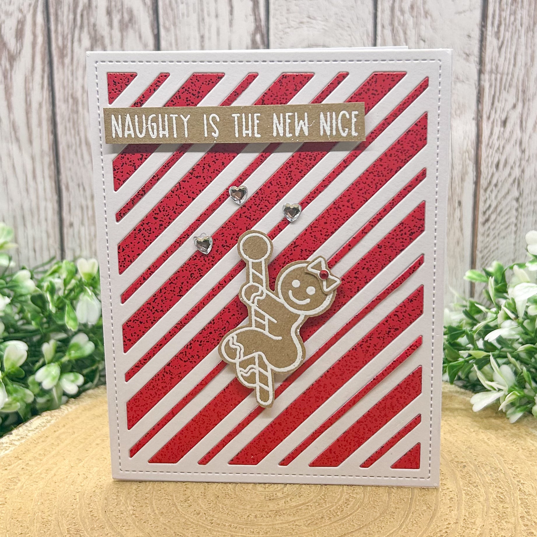 Naughty Is The New Nice Gingerbread Rude Handmade Christmas Card