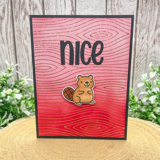 Nice Beaver Funny Handmade Valentine's Card