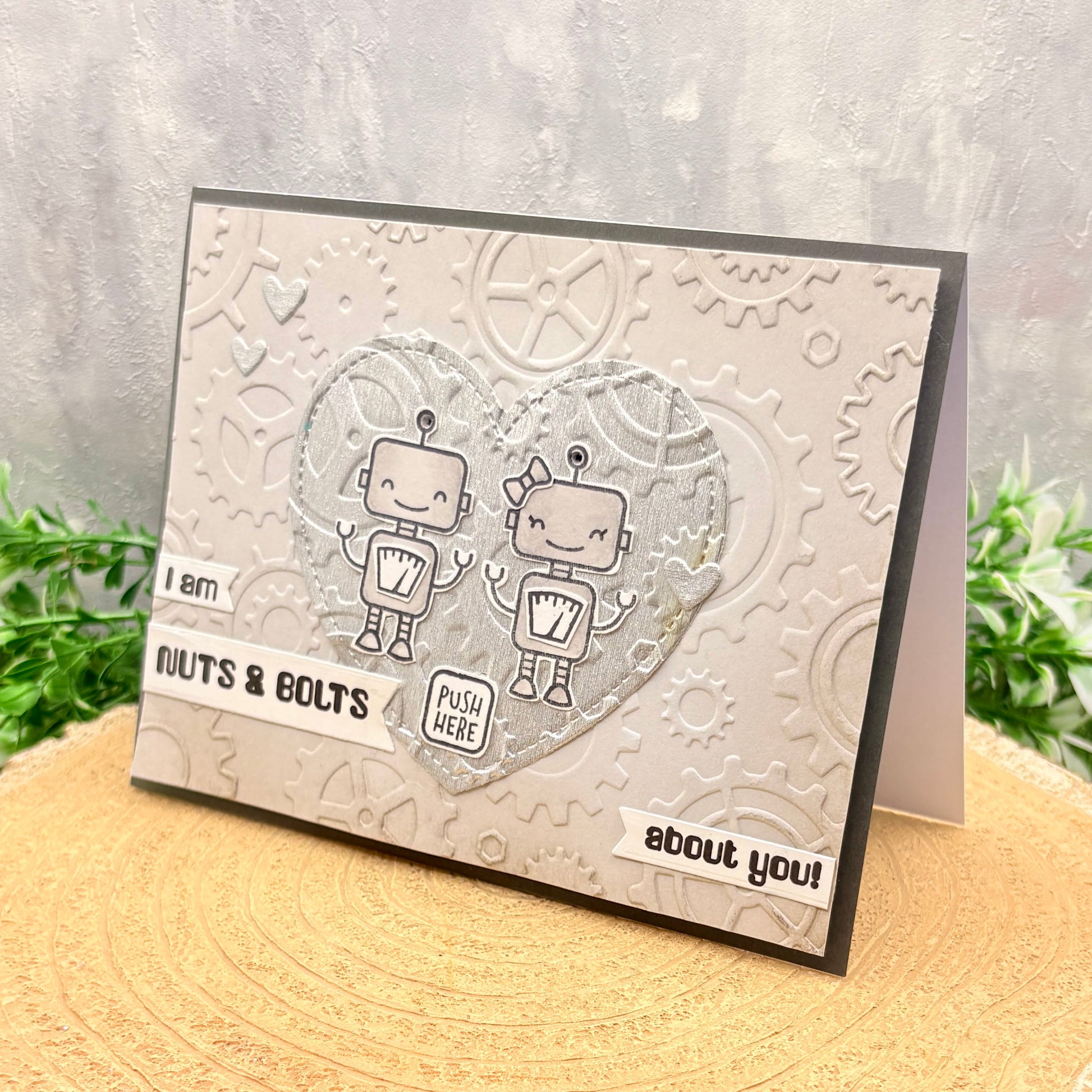 Nuts & Bolts About You Handmade Light Up Valentine's Day Card-2