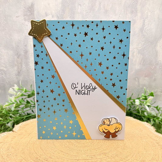 O'Holy Night Handmade Christmas Card