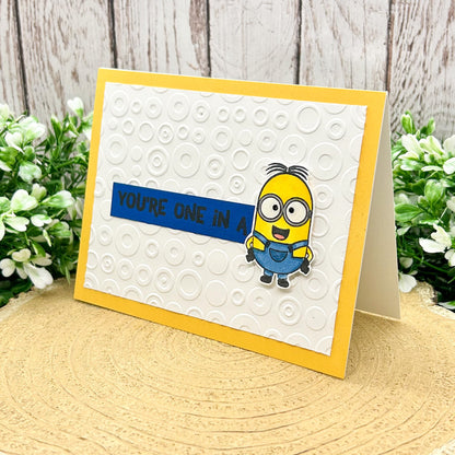 One In A Minion Character Themed Handmade Card-1