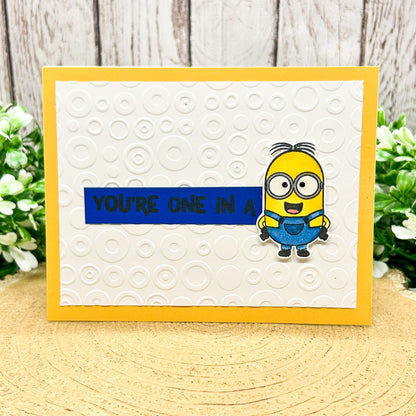 One In A Minion Character Themed Handmade Card