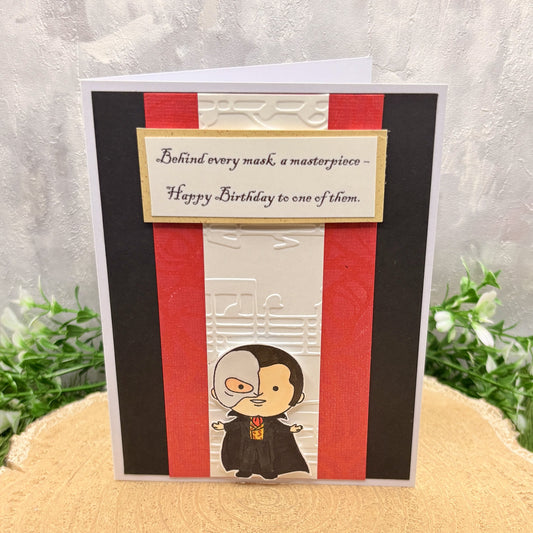 Opera Phantom Handmade Character Birthday Card-1