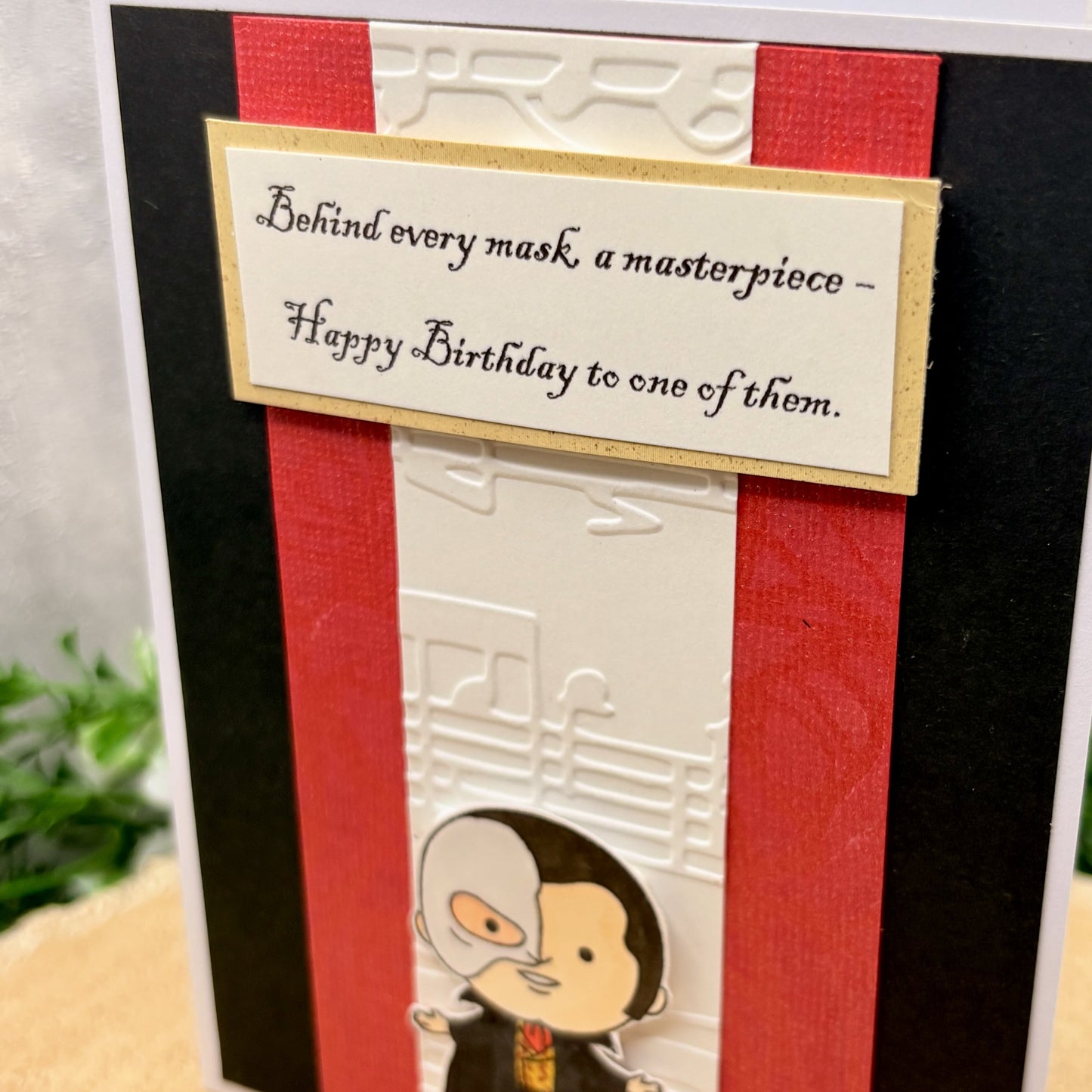 Opera Phantom Handmade Character Birthday Card-2