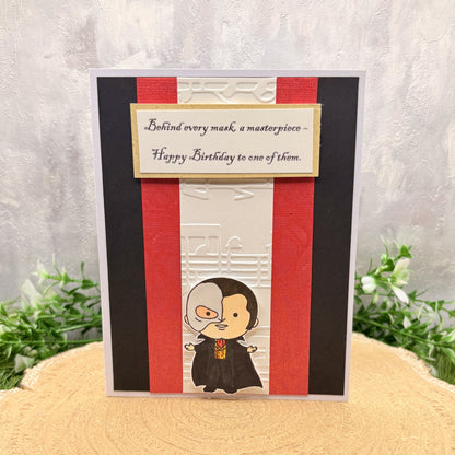 Opera Phantom Handmade Character Birthday Card