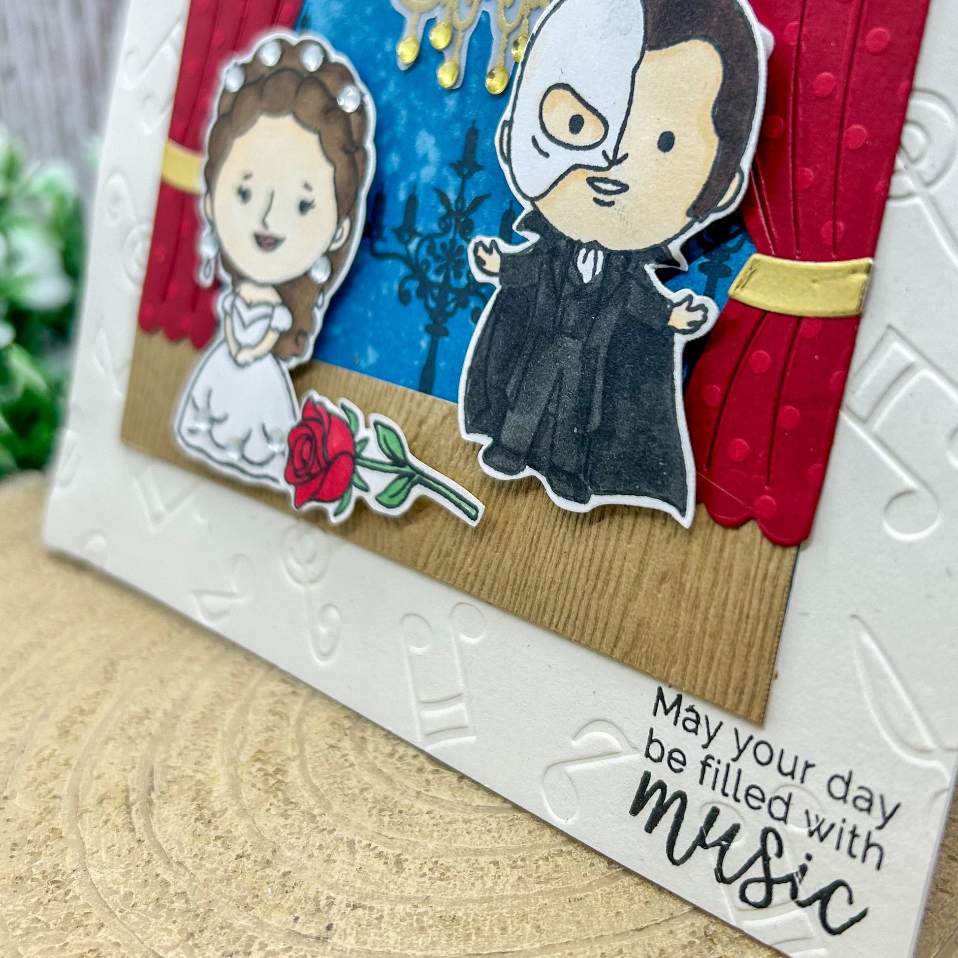 Opera Phantom Handmade Character Themed Birthday Card-2