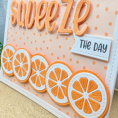 Oranges Squeeze The Day Handmade Card-2