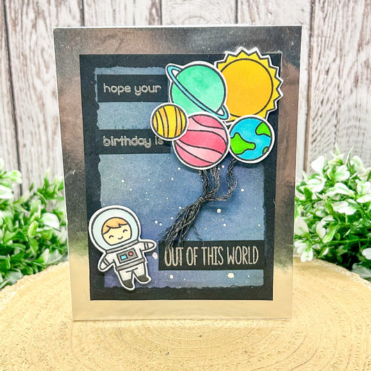 Out Of This World Astronaut Boy Handmade Birthday Card