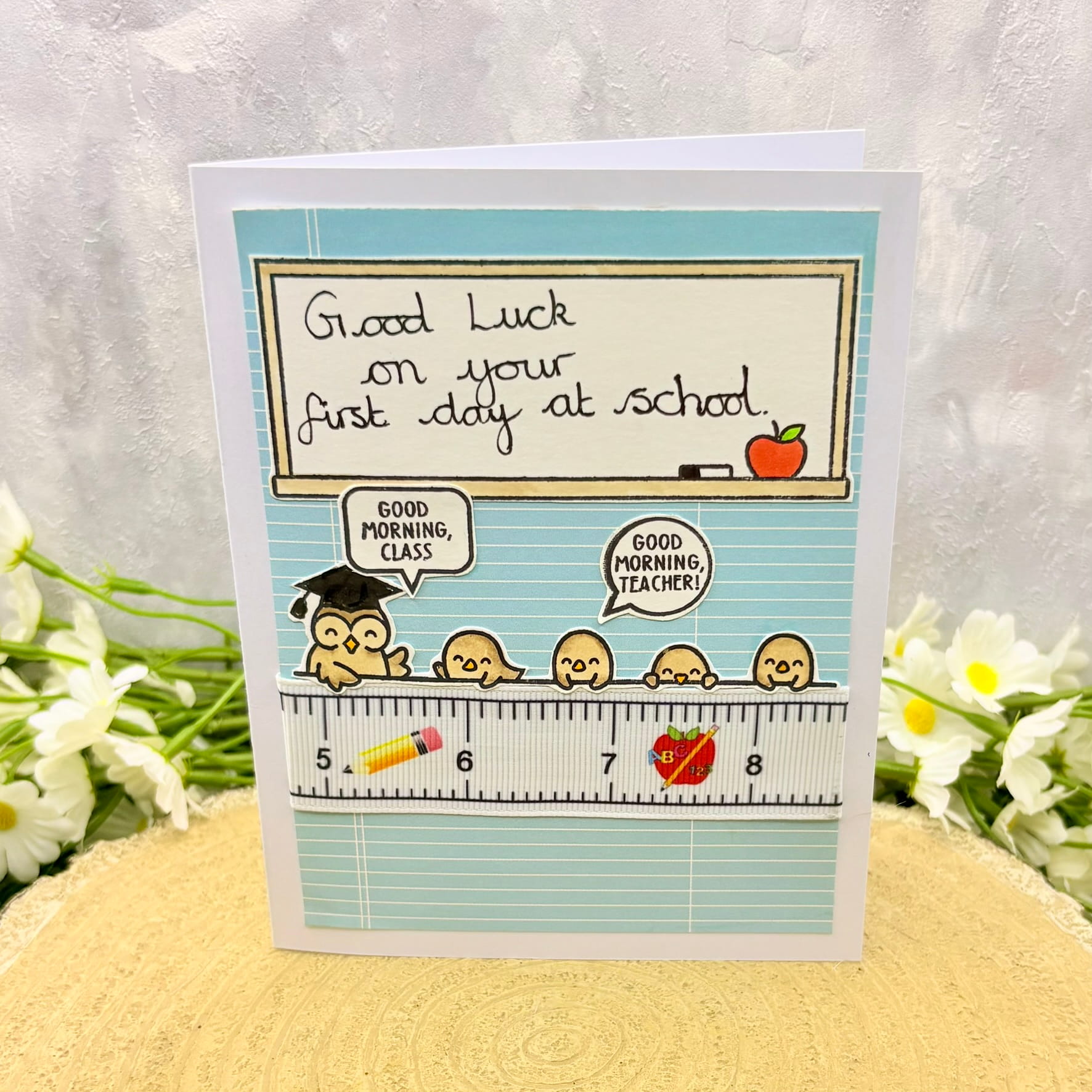 Owl Class Handmade First Day at School Card-1