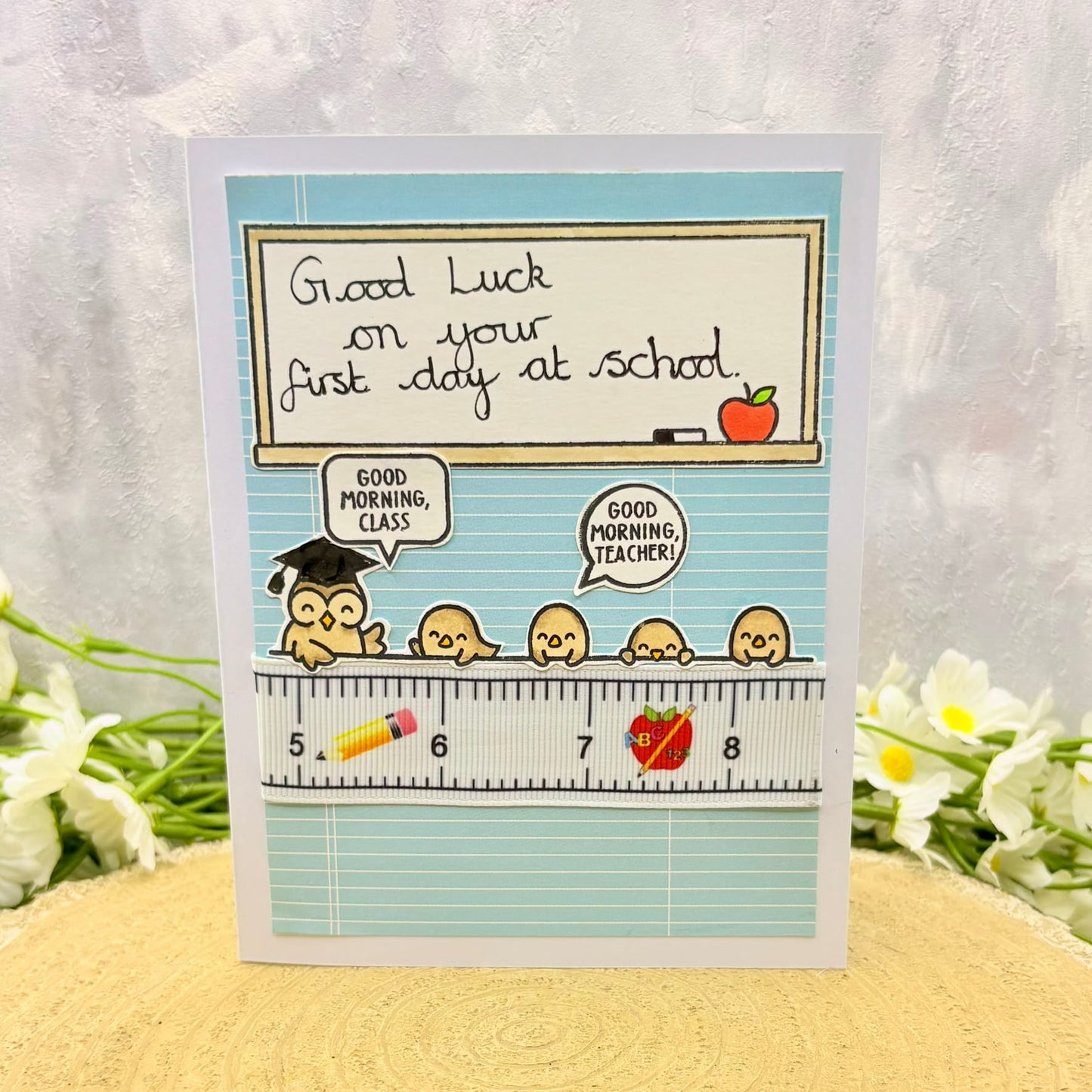 Owl Class Handmade First Day at School Card