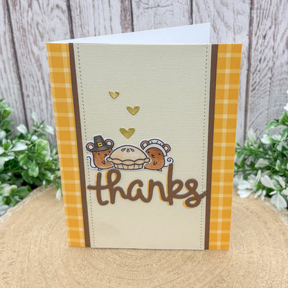 Pack Of 3 Thanksgiving Handmade Thank You Cards-2