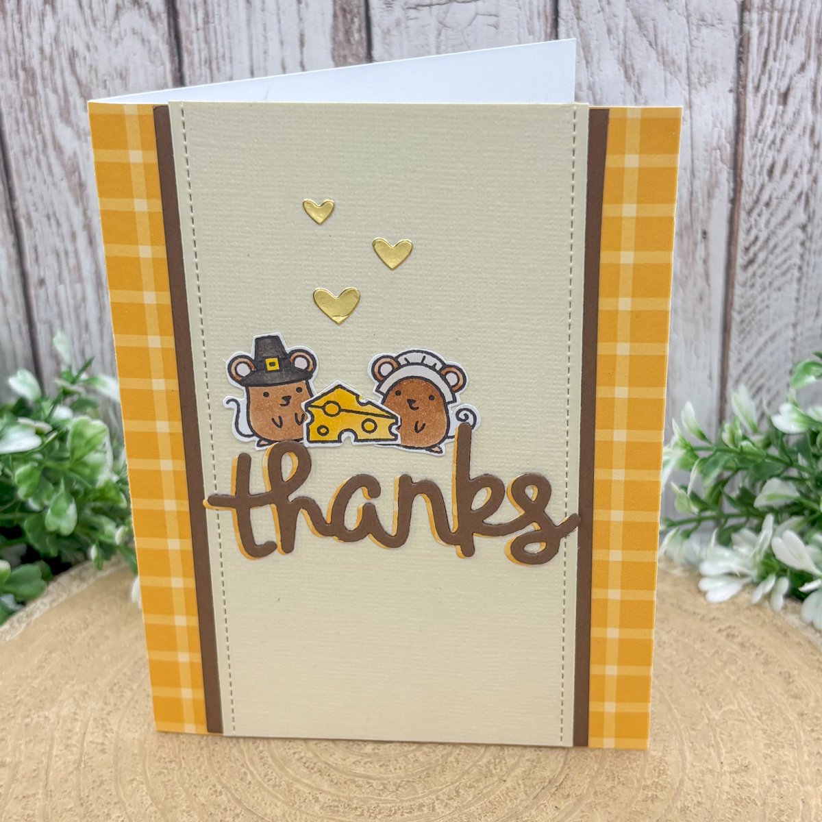 Pack Of 3 Thanksgiving Handmade Thank You Cards-3