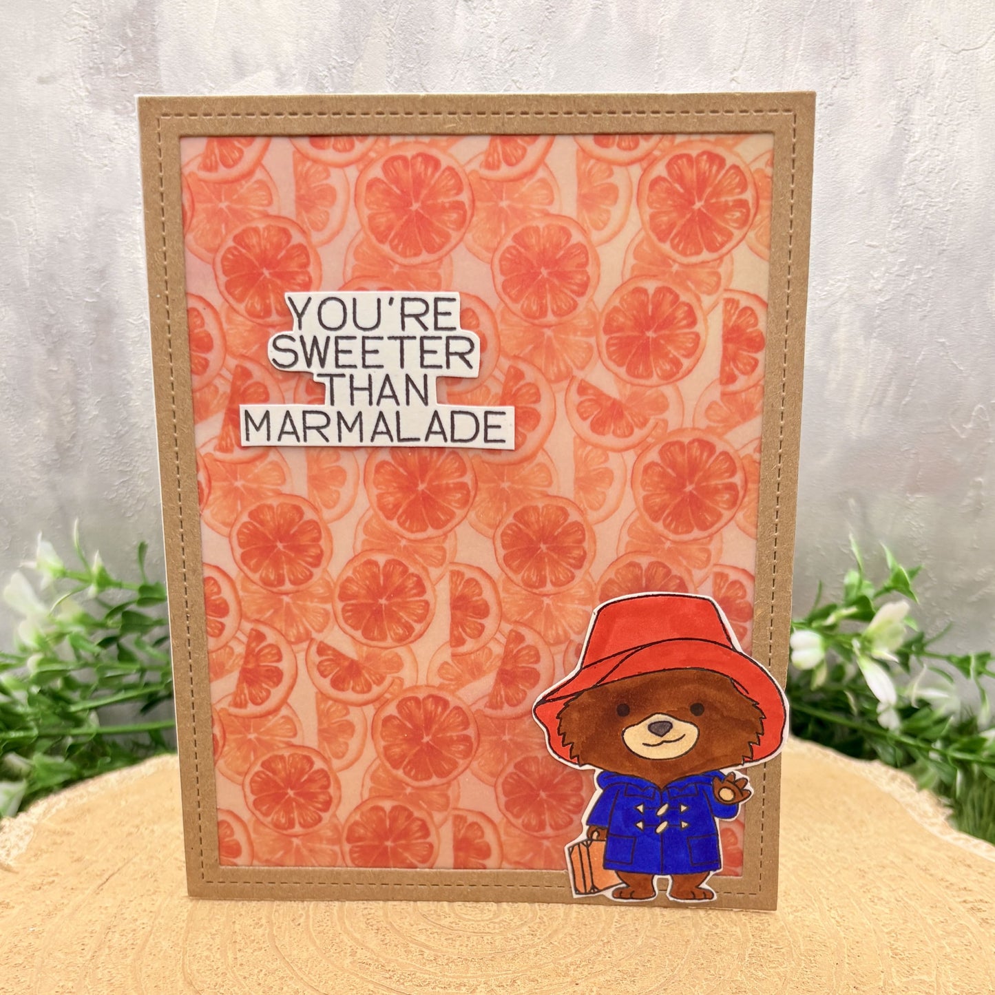 Paddington Sweeter Than Marmalade Handmade Character Card