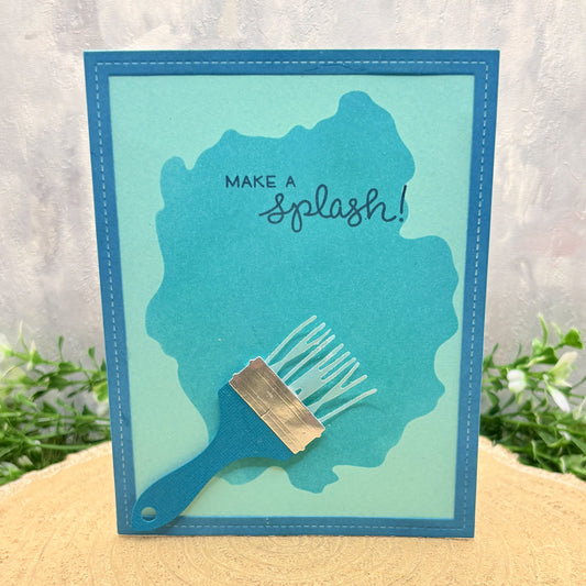 Paint Blob Make A Splash Handmade Card